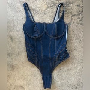 IVY Park denim bodysuit 2X NWT
